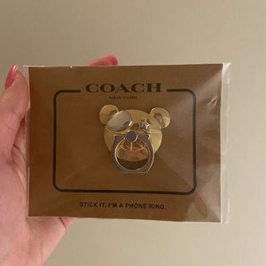 NWT Coach starry-eyed bear phone ring